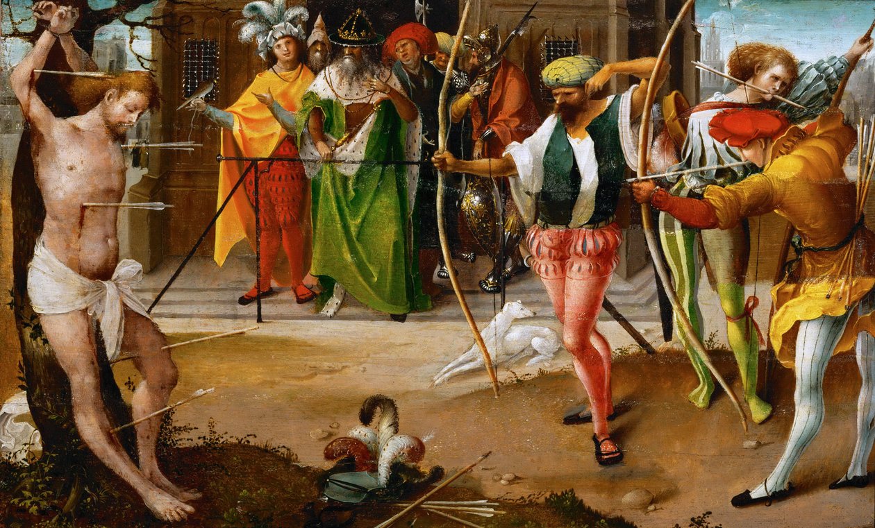 Het martelaarschap van Sint-Sebastiaan door Jan de Beer