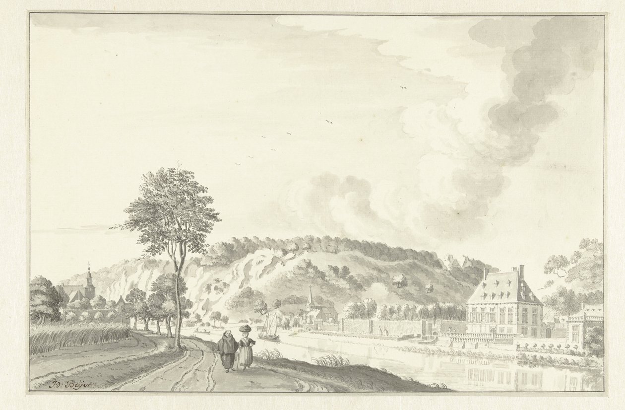 Kasteel Daff, langs de Maas, boven Namen door Jan de Beijer