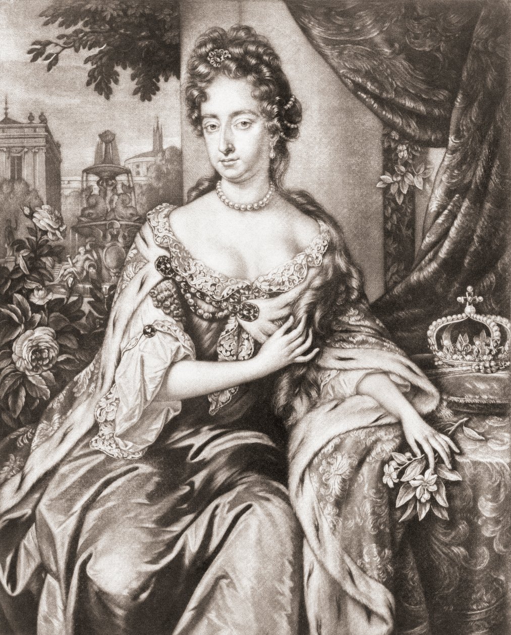 Koningin Mary II van Engeland, Schotland en Ierland door Jan or Verkolye (after) Verkolje