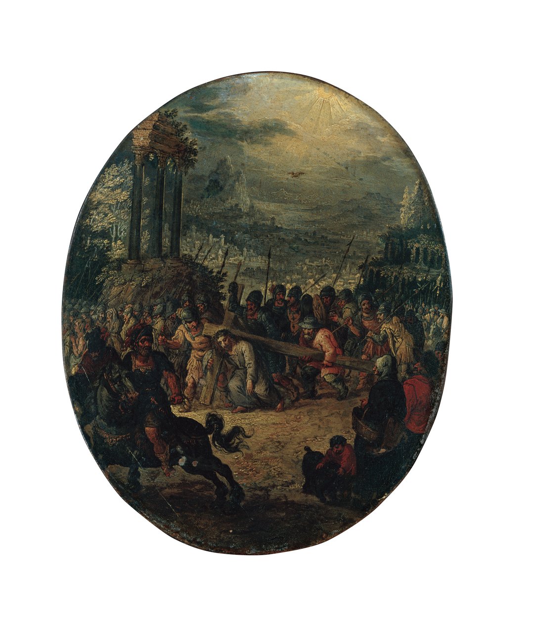 Christus op weg naar Golgotha door Jan the Elder Brueghel