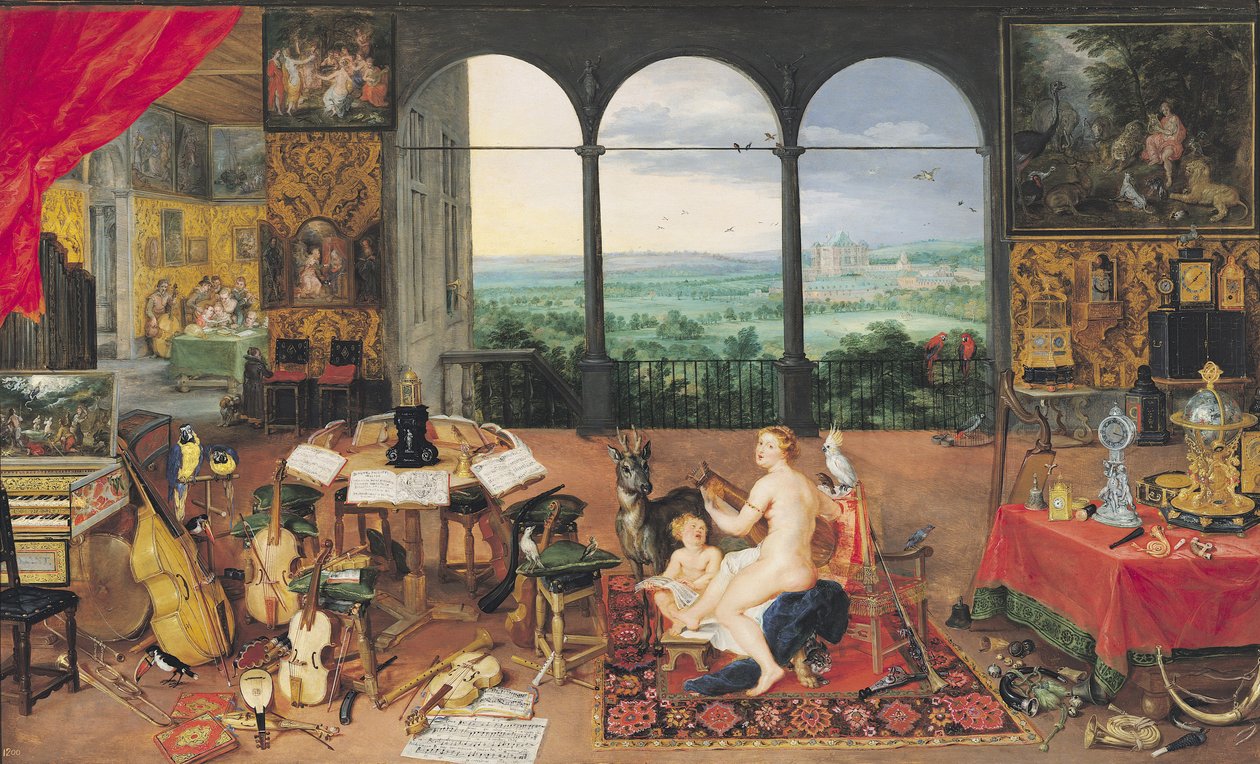 Gehoor, 1617 door Jan the Elder Brueghel
