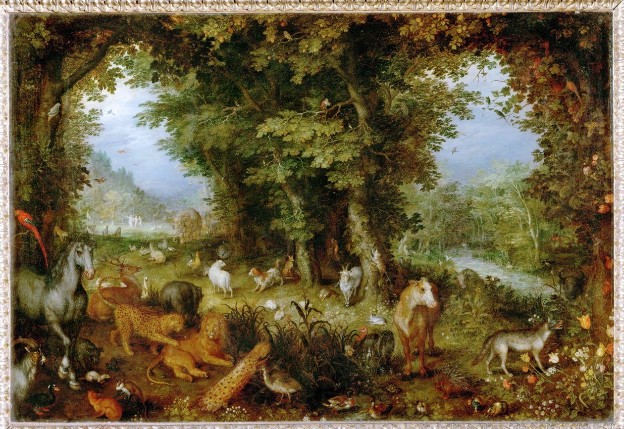 Het paradijs op aarde ... door Jan the Elder Brueghel