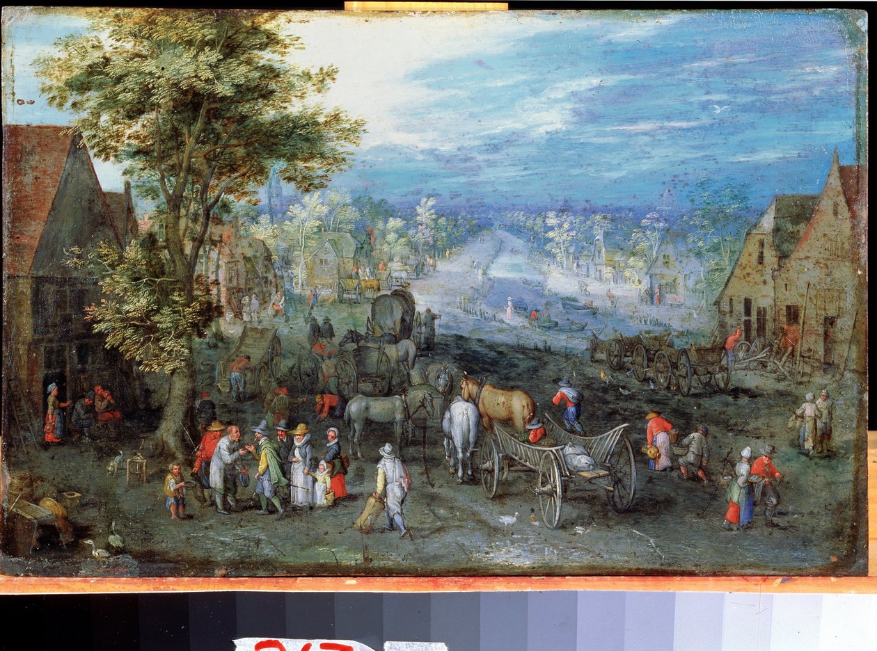 Landschap op het platteland door Jan the Elder Brueghel