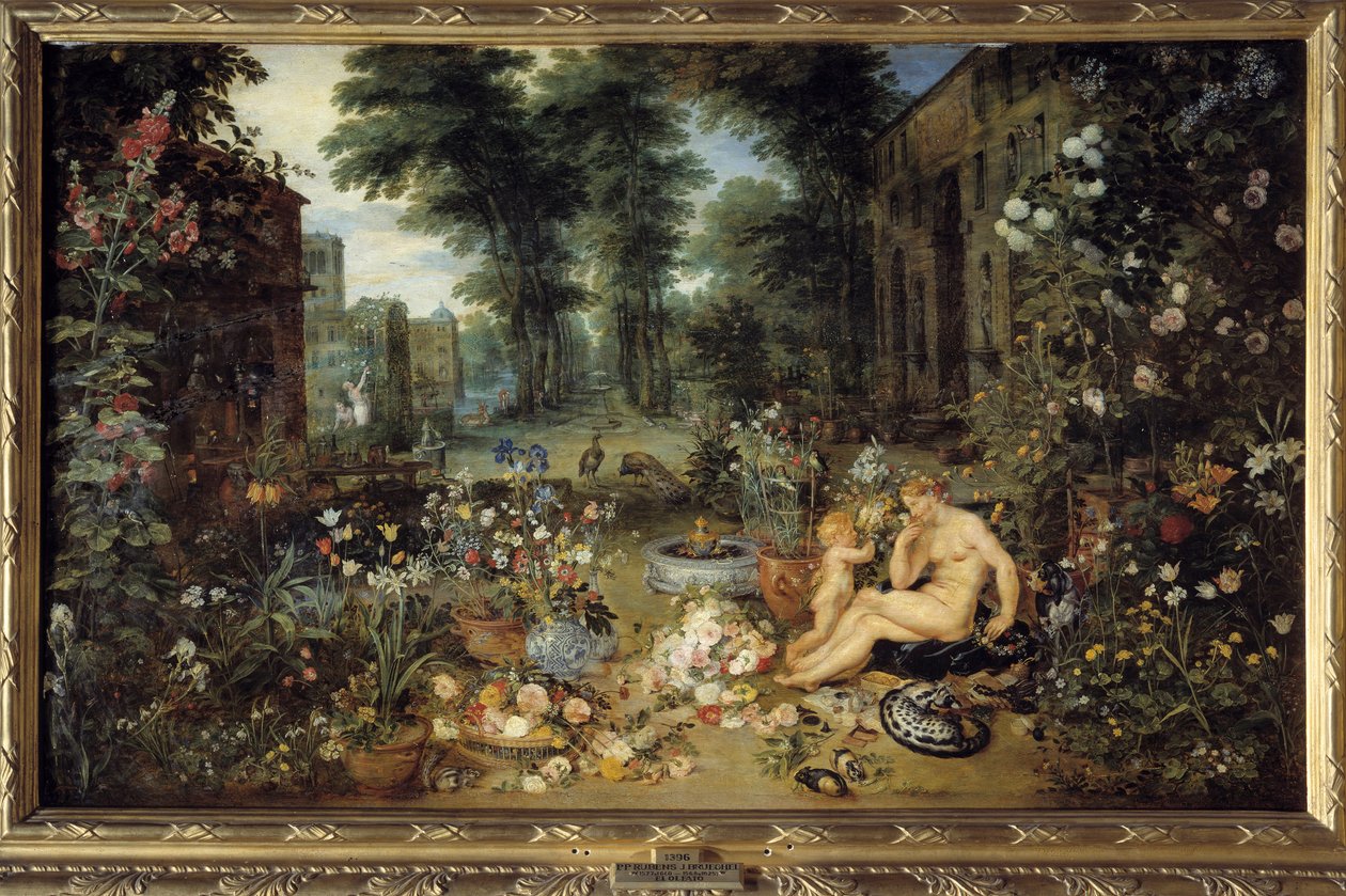 Geur. Allegorie van de vijf zintuigen Schilderij door Jan I Brueghel Dit De Velours (1568-1625) door Jan the Elder Brueghel