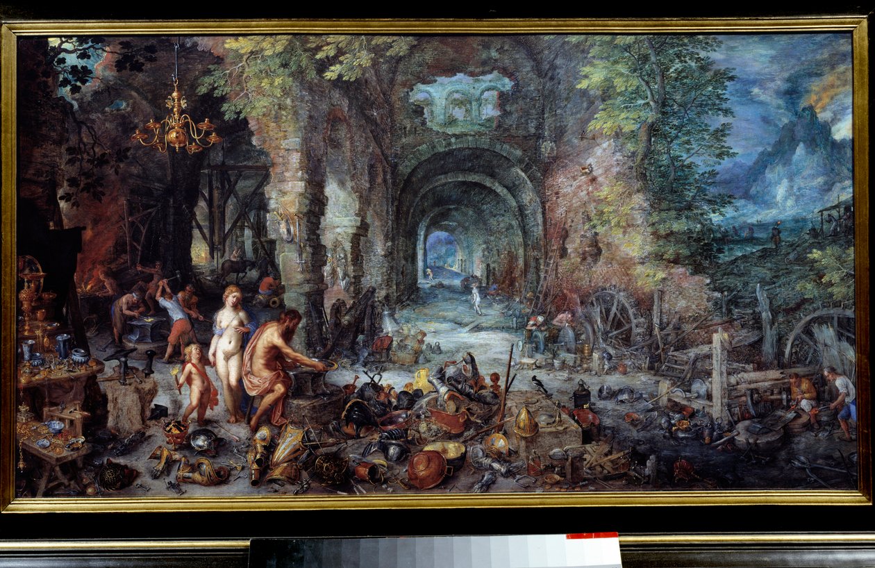 De vier elementen: Vuur door Jan the Elder Brueghel