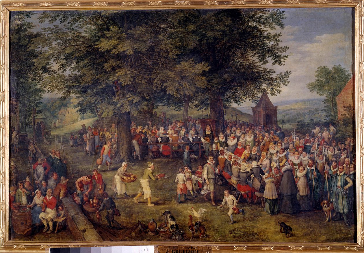 Huwelijksbanket door Jan the Elder Brueghel