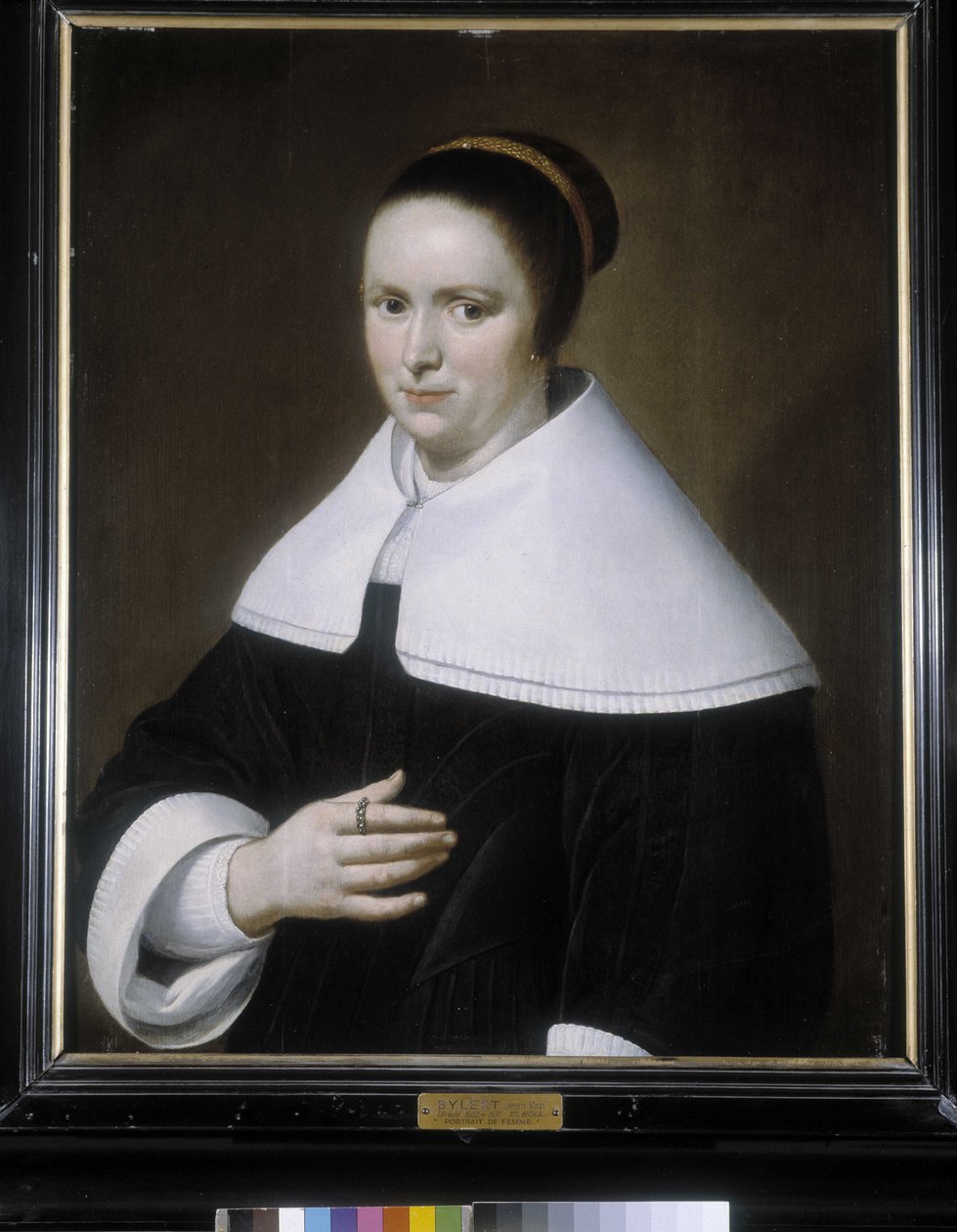 Portret van een vrouw door Jan van Bijlert or Bylert