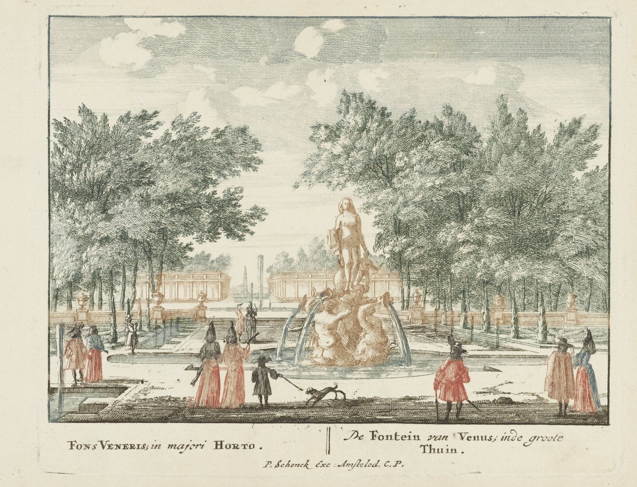 De Venus-fontein in de grote tuin van Paleis Het Loo door Jan van Call (I)