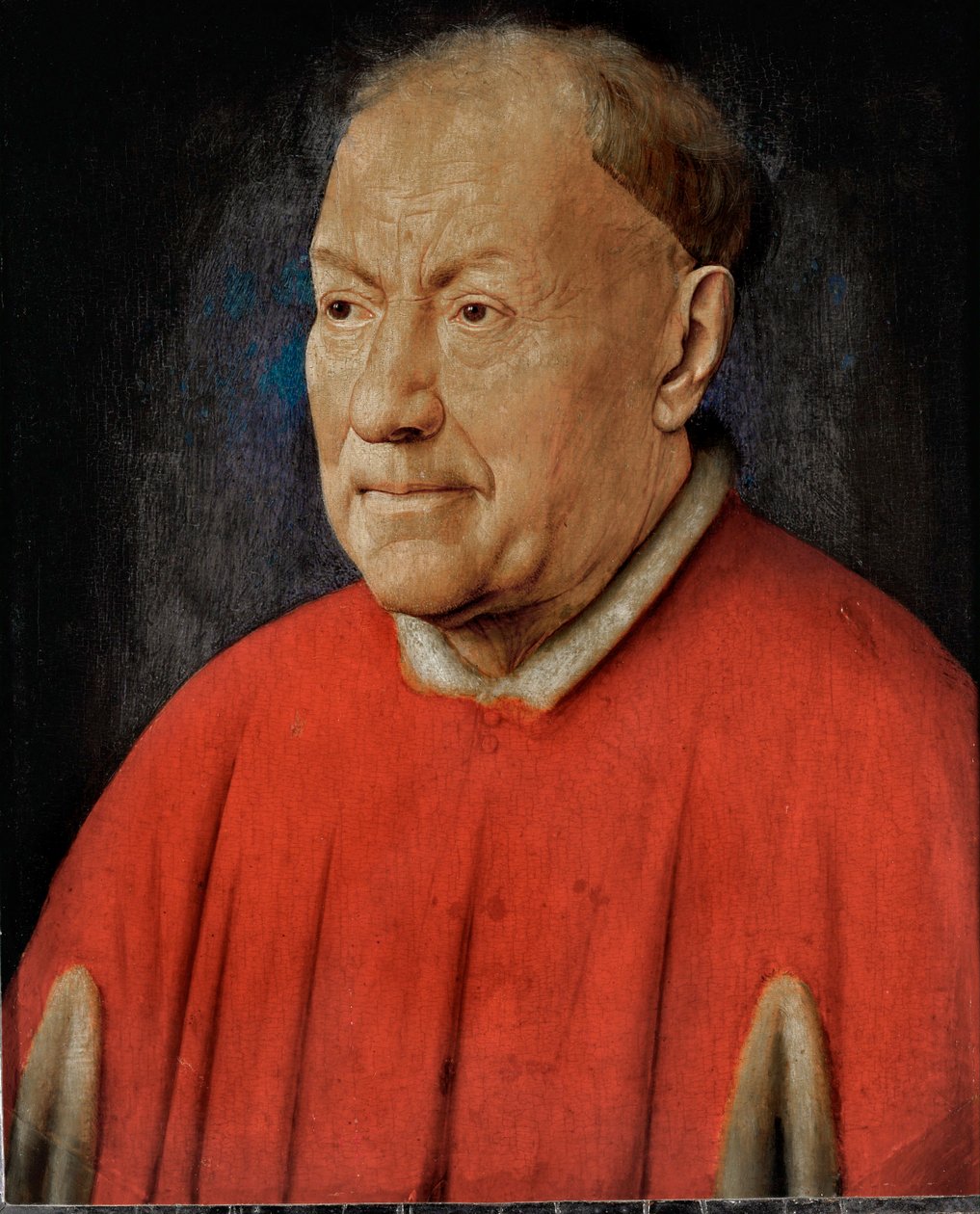 Kardinaal Niccolo Albergati, pauselijk gezant in de Spaanse Nederlanden ... (olieverf op eikenhout) door Jan van Eyck
