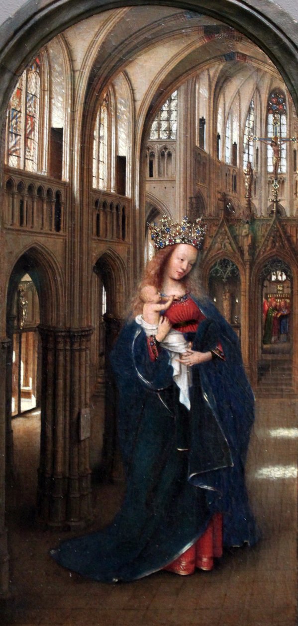 Duits: Die Madonna in der Kirche De Madonna in de kerk door Jan van Eyck