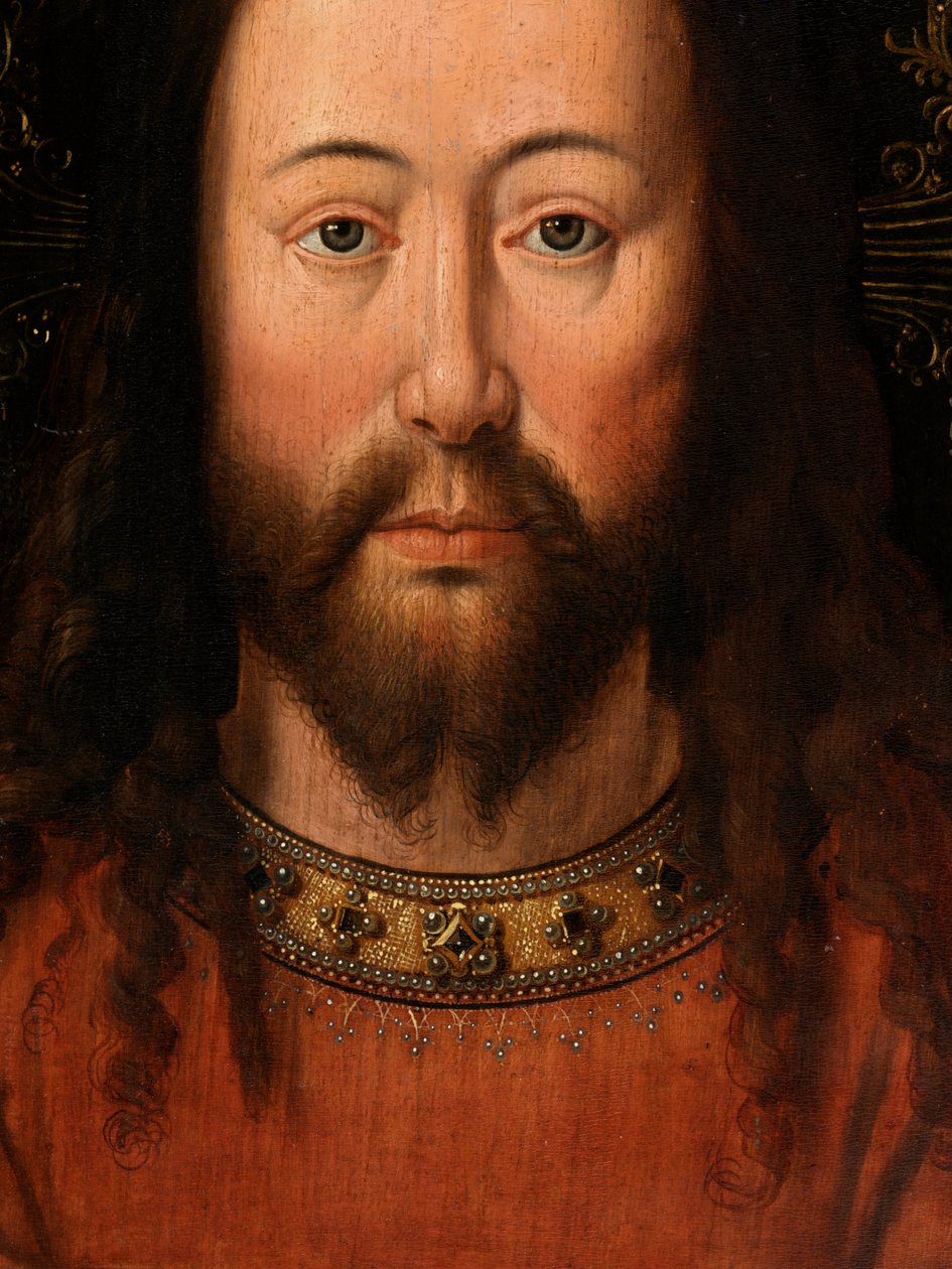Portret van Christus (detail) door Jan van Eyck