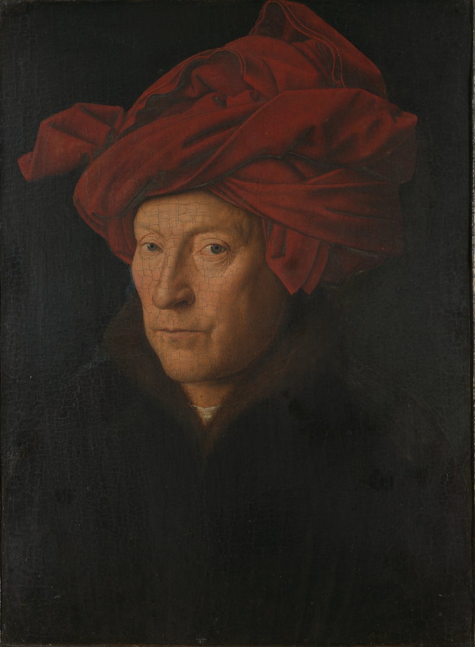 Portret van een man (Zelfportret) door Jan van Eyck