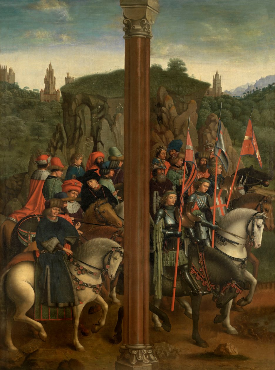 De ridders van Christus en de rechtvaardige rechters door Jan van Eyck