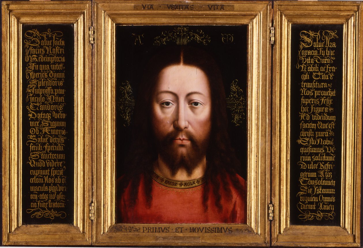 Drieluik: Christus als Salvator Mundi door Jan van Eyck
