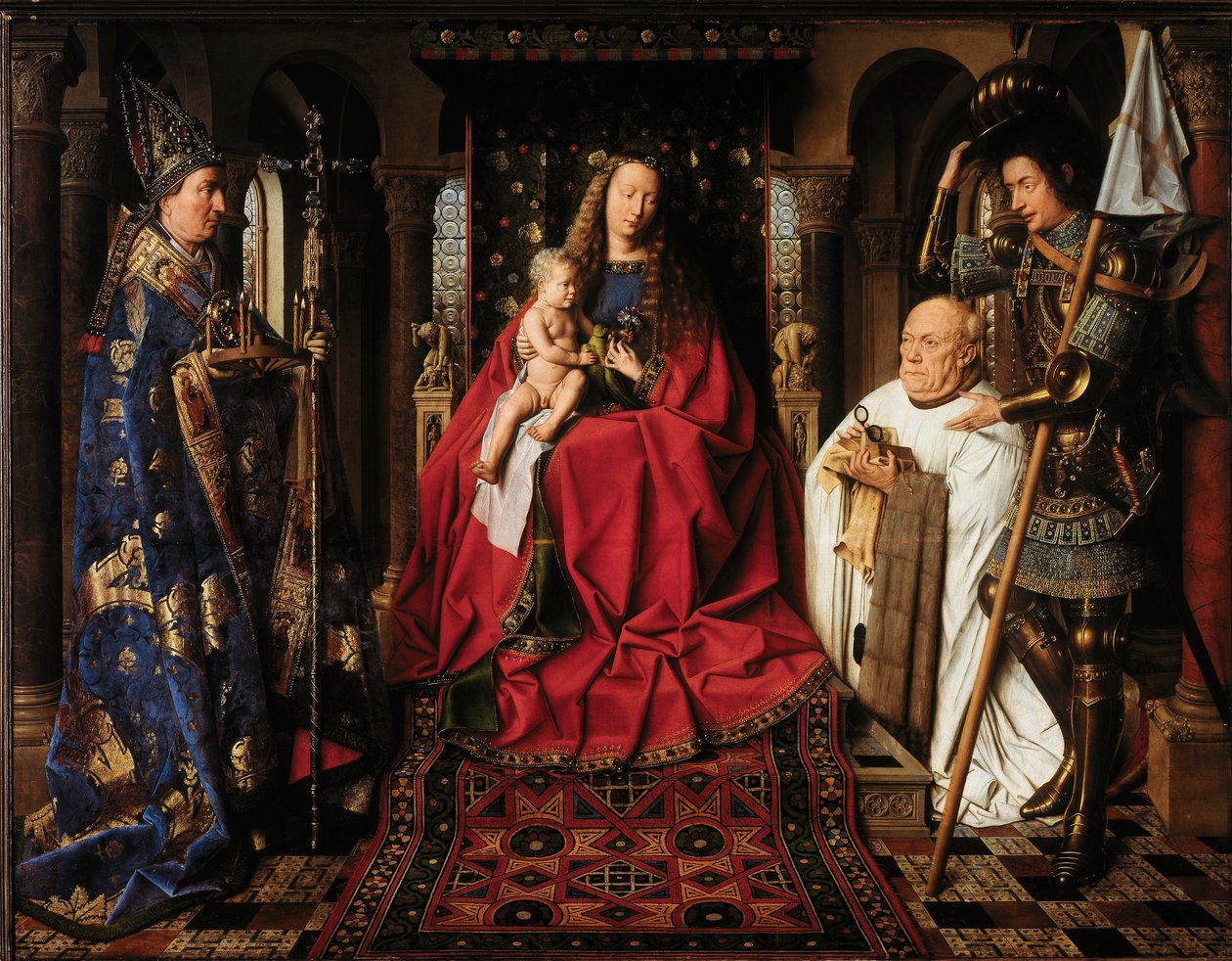 Maagd en kind met kanunnik van der Paele door Jan van Eyck