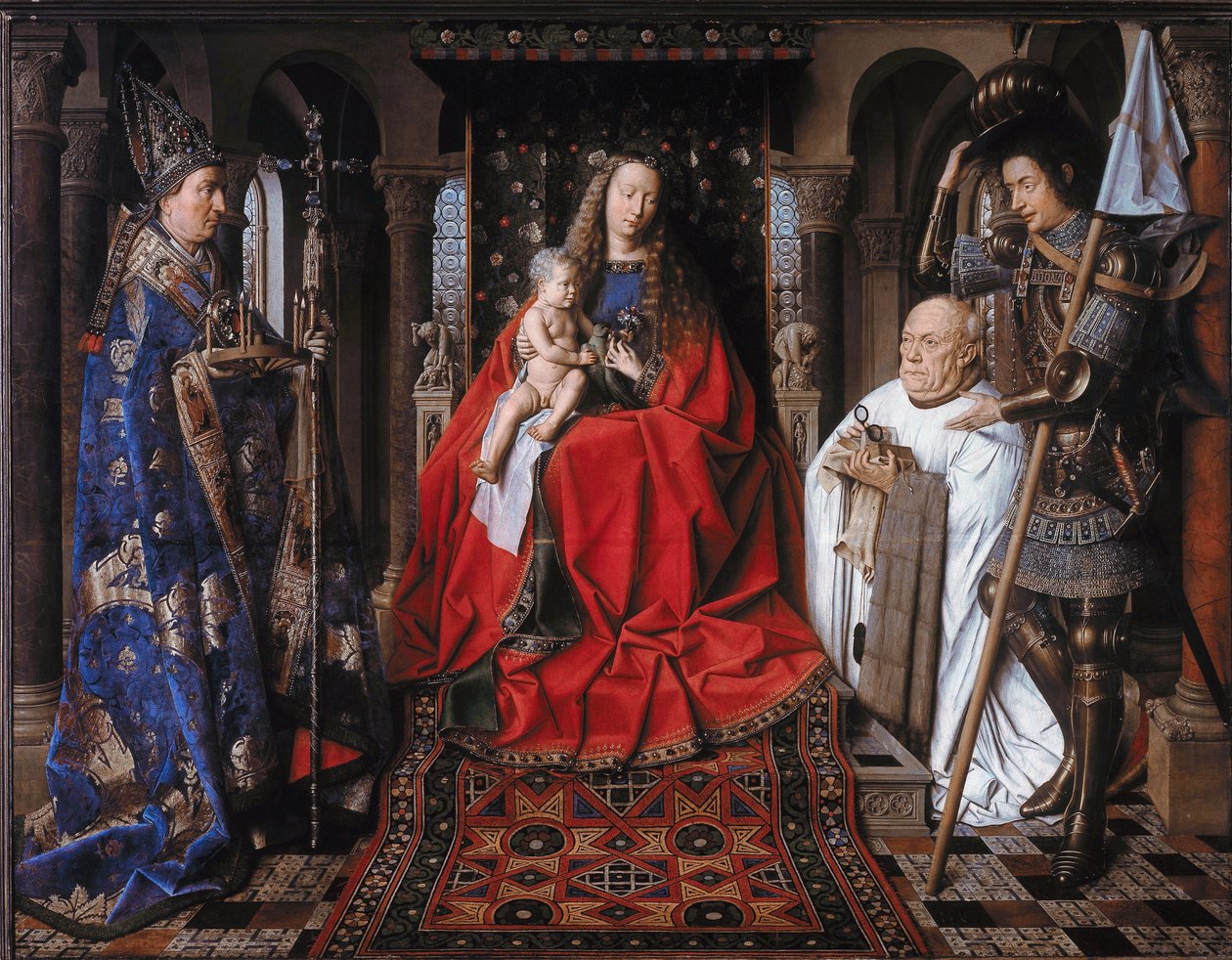 Maagd en kind met kanunnik van der Paele door Jan van Eyck