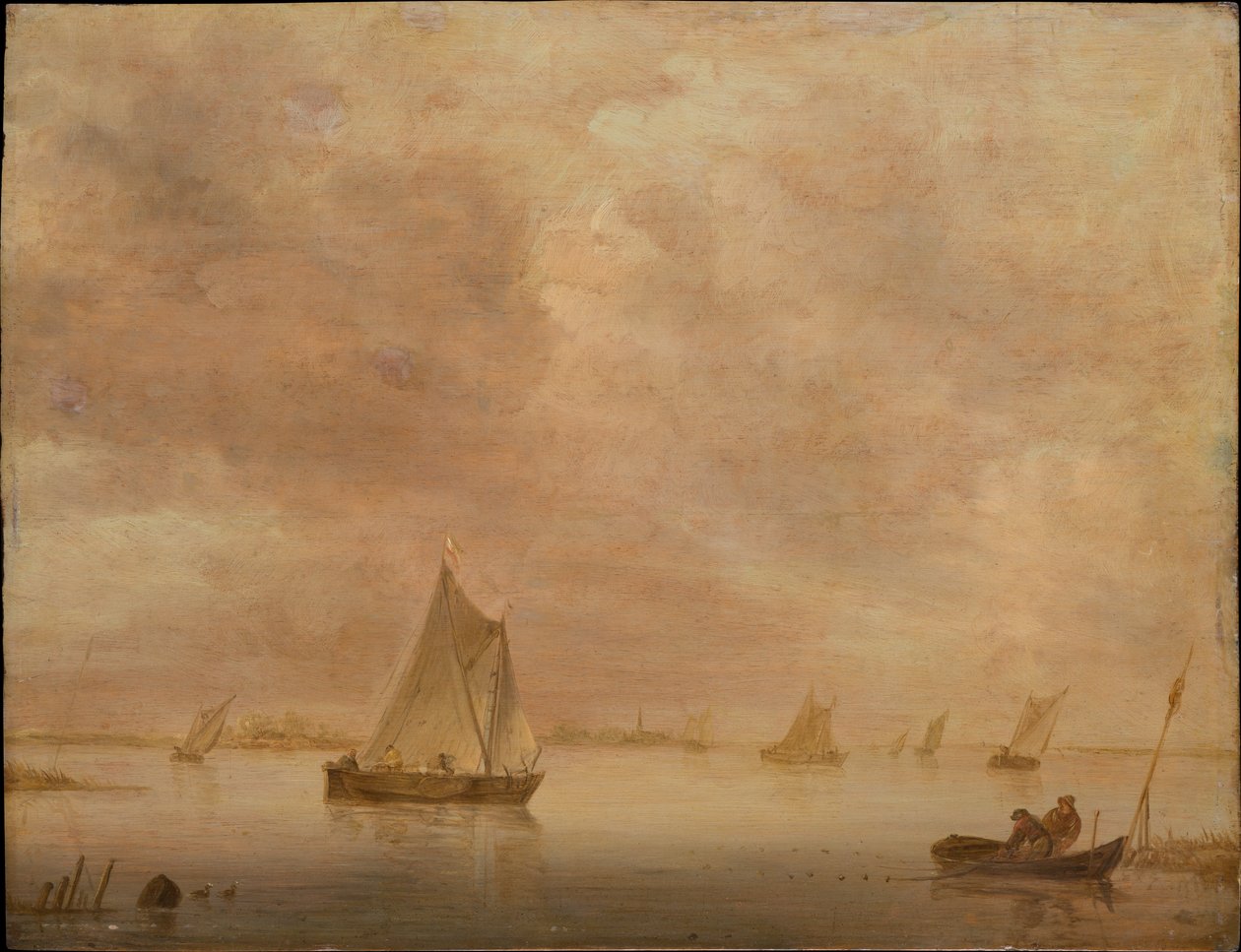 Rivierlandschap door Jan van Goyen