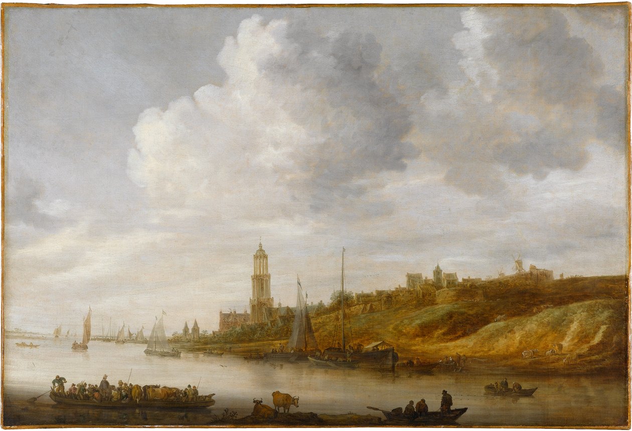 Overtocht over de Rijn bij Rhenen door Jan van Goyen