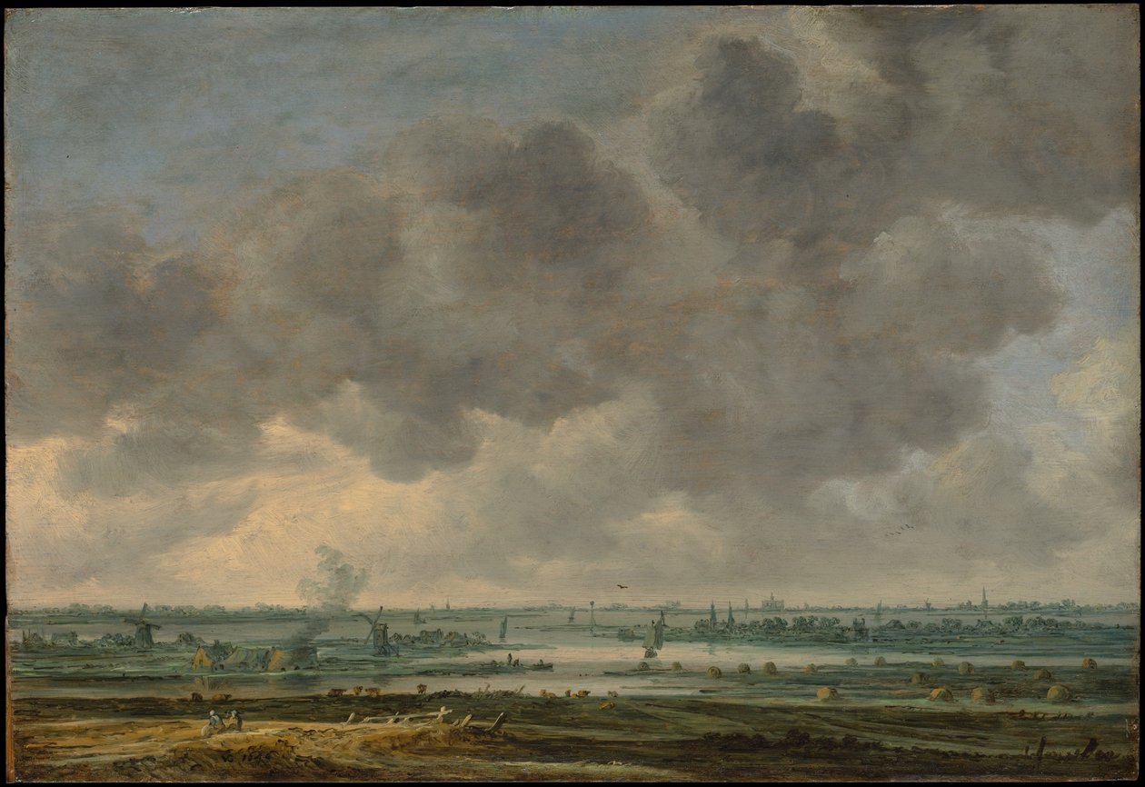 Gezicht op Haarlem en het Haarlemmer Meer door Jan van Goyen