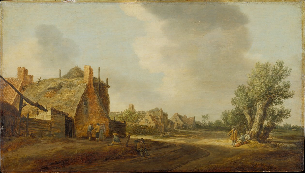 Dorpsstraat door Jan van Goyen