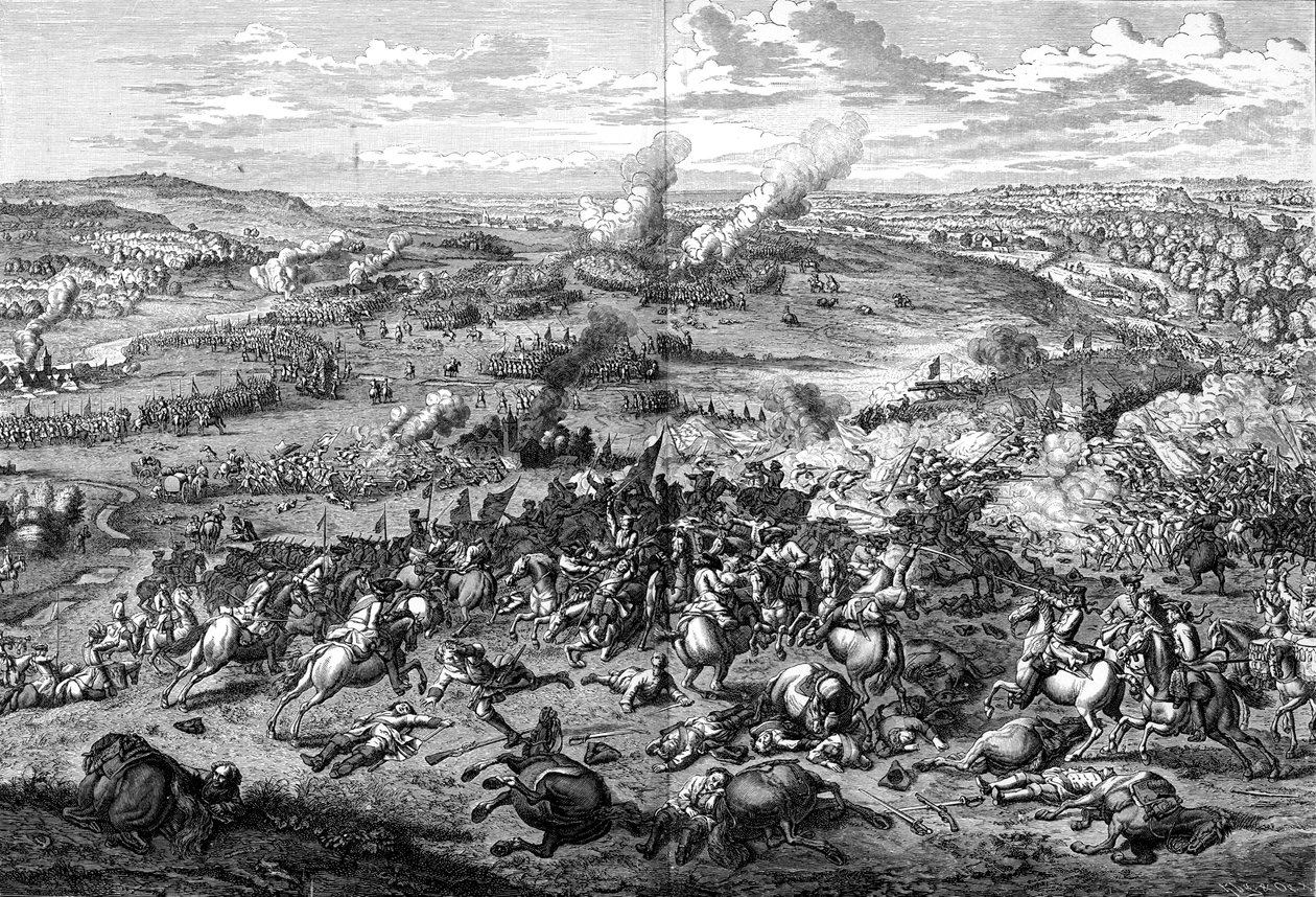De Slag bij Hochstadt, Beieren, 13 augustus 1704, 1903 door Jan van Huchtenburg