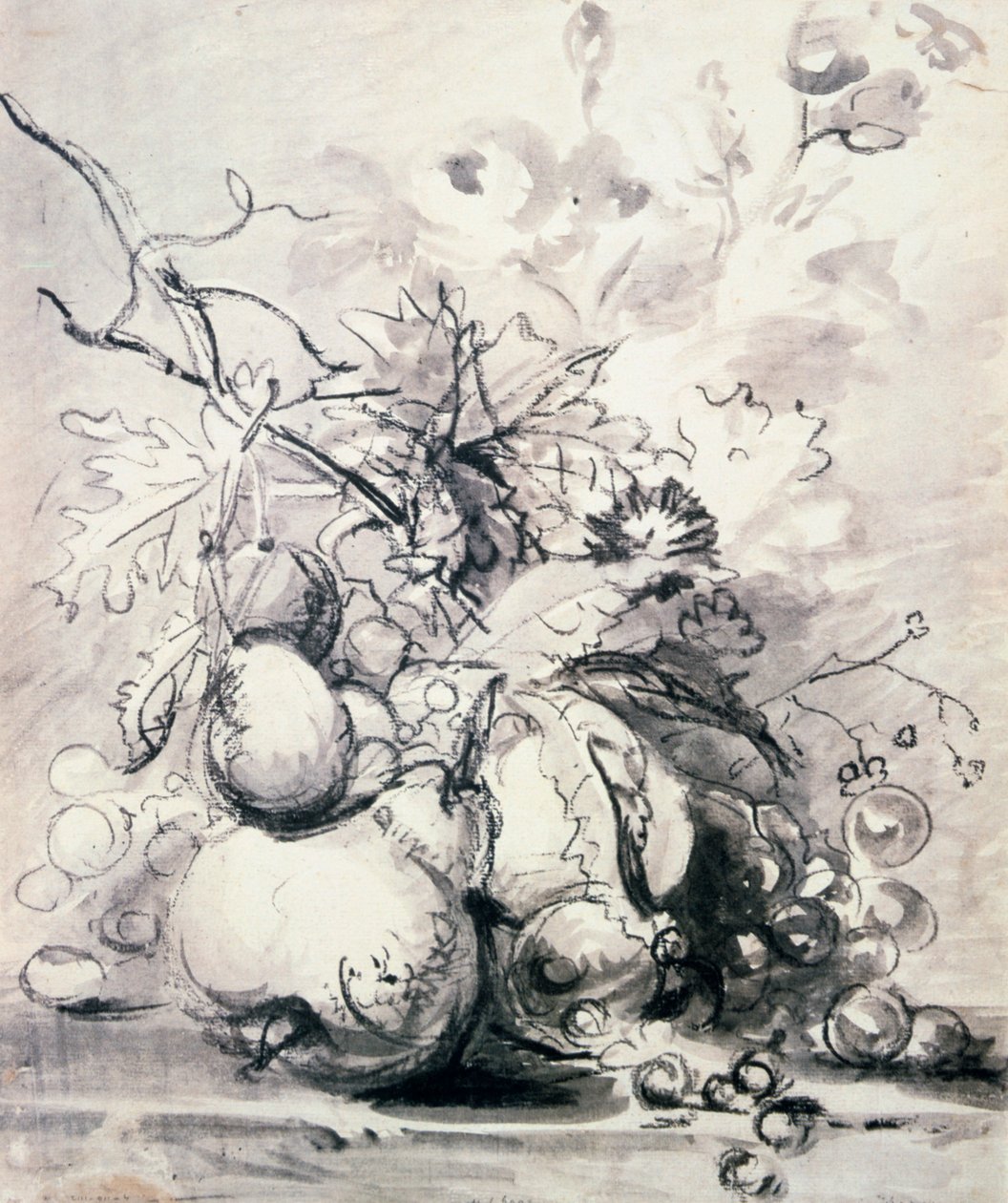 Stilleven van Fruit, 1700 - 1749 door Jan van Huysum