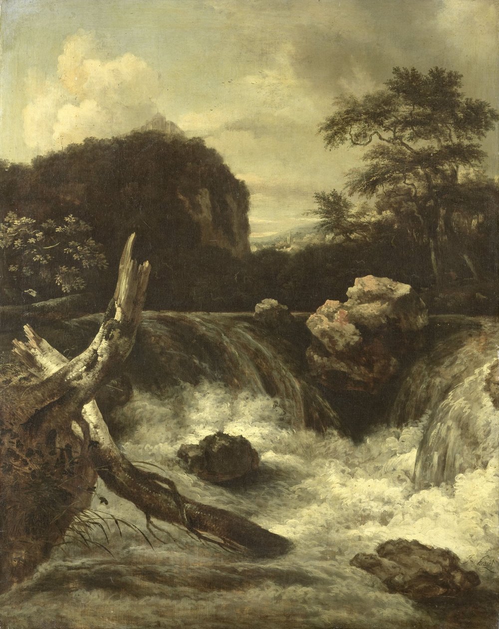 Een waterval door Jan van Kessel