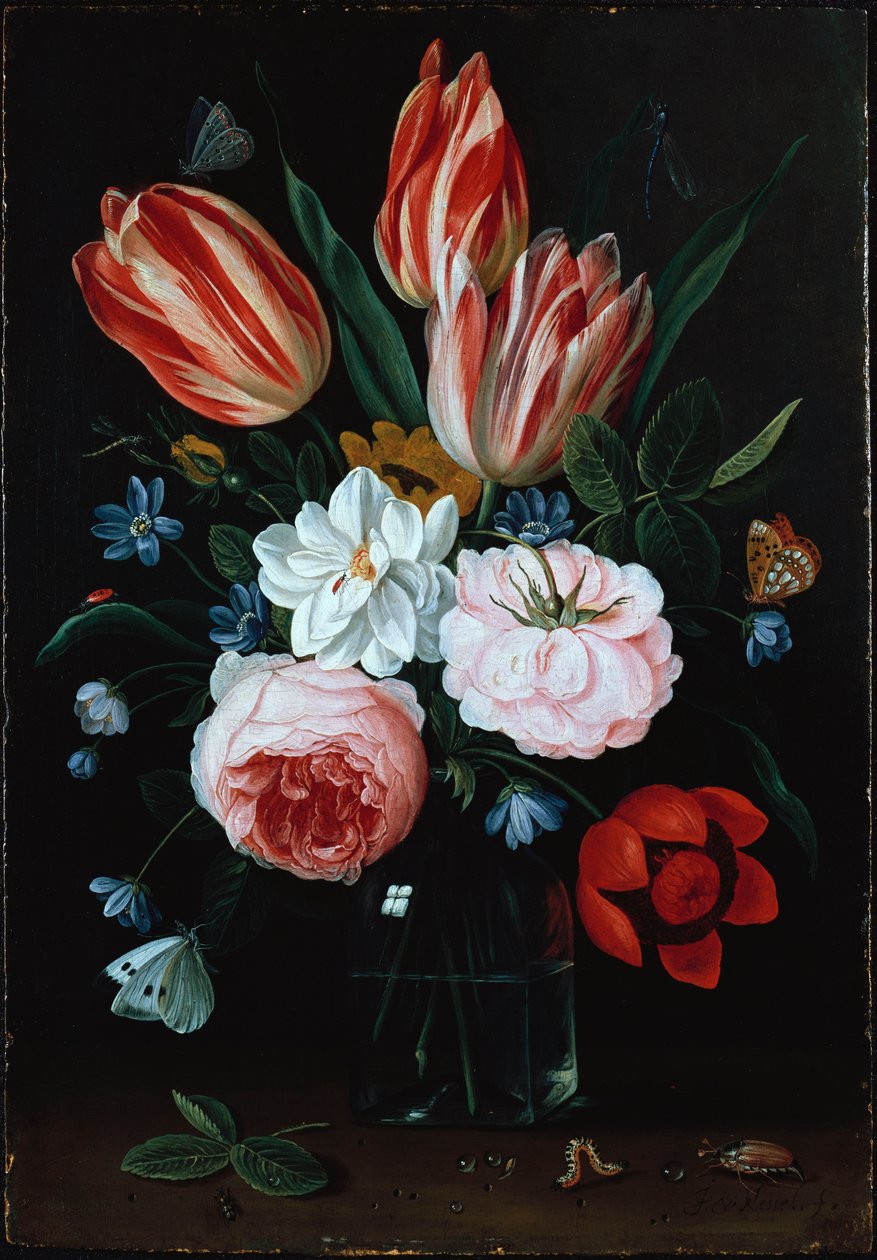 Bloemen in een Vaas door Jan van Kessel