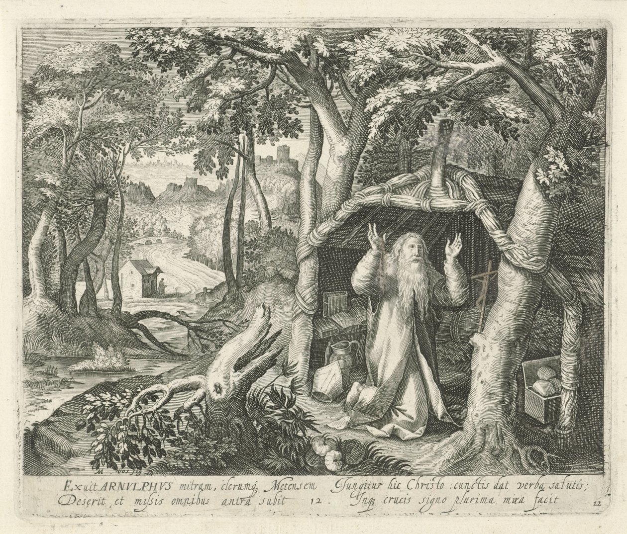 H. Arnulphus van Metz als kluizenaar door Jan van Londerseel