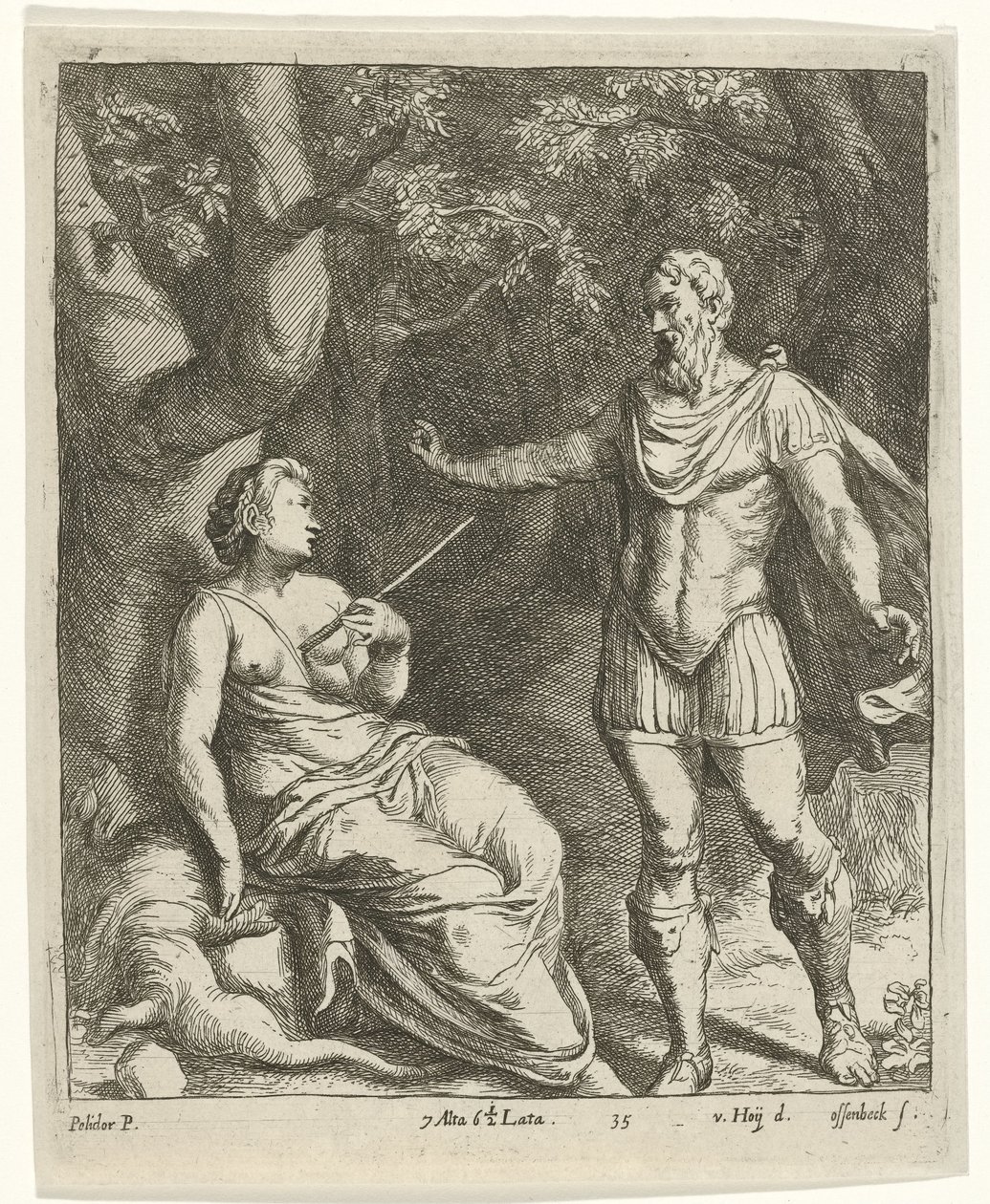 Cephalus en Procris door Jan van Ossenbeeck