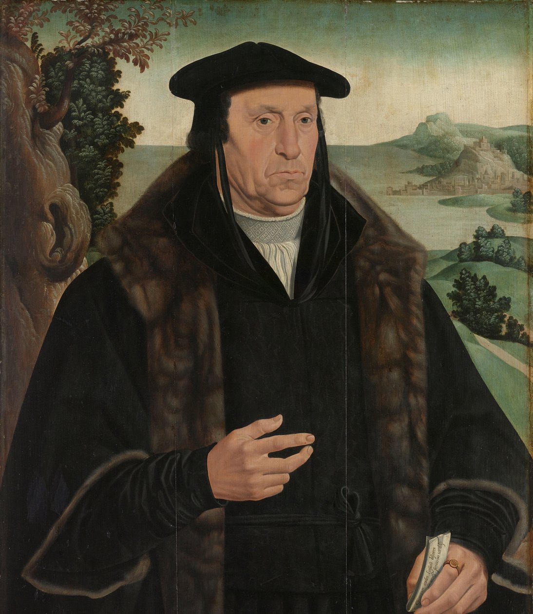 Portret van Cornelis Aerentsz van der Dussen (1481-1556) door Jan van Scorel (copy after)