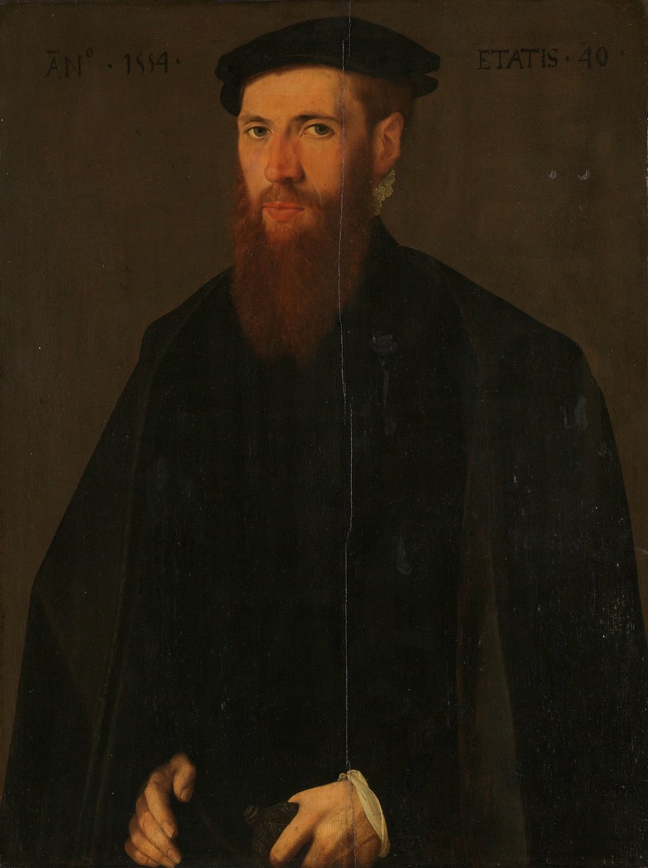 Portret van Willem van Lokhorst (1514-64) door Jan van Scorel (copy after)