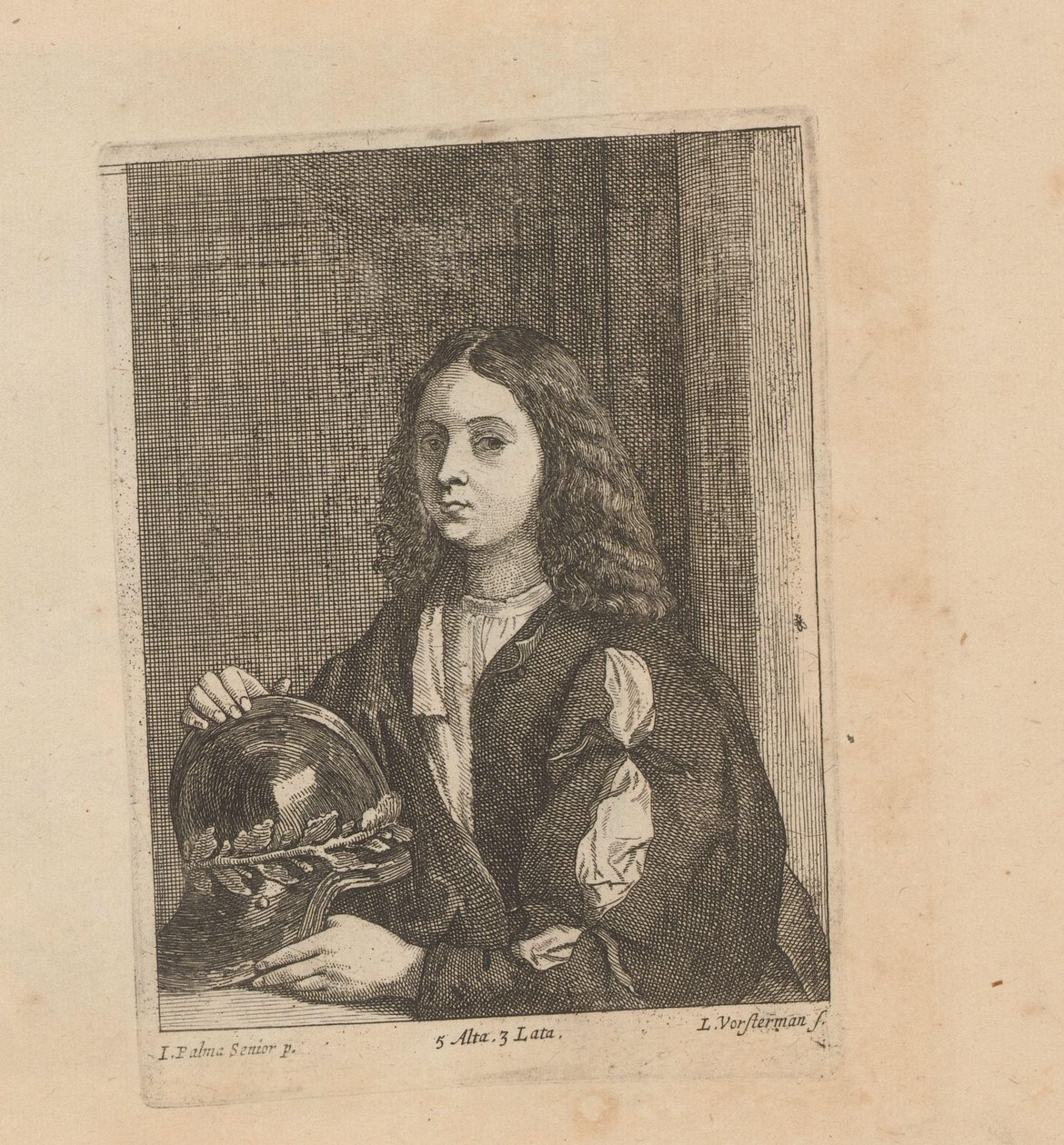 Portret van een onbekende man met baret door Jan van Troyen