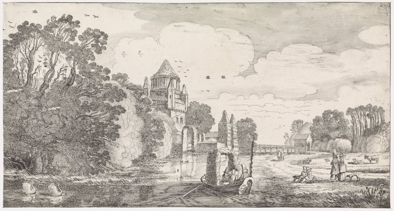 Kleine Houtpoort te Haarlem door Jan van de Velde (II)