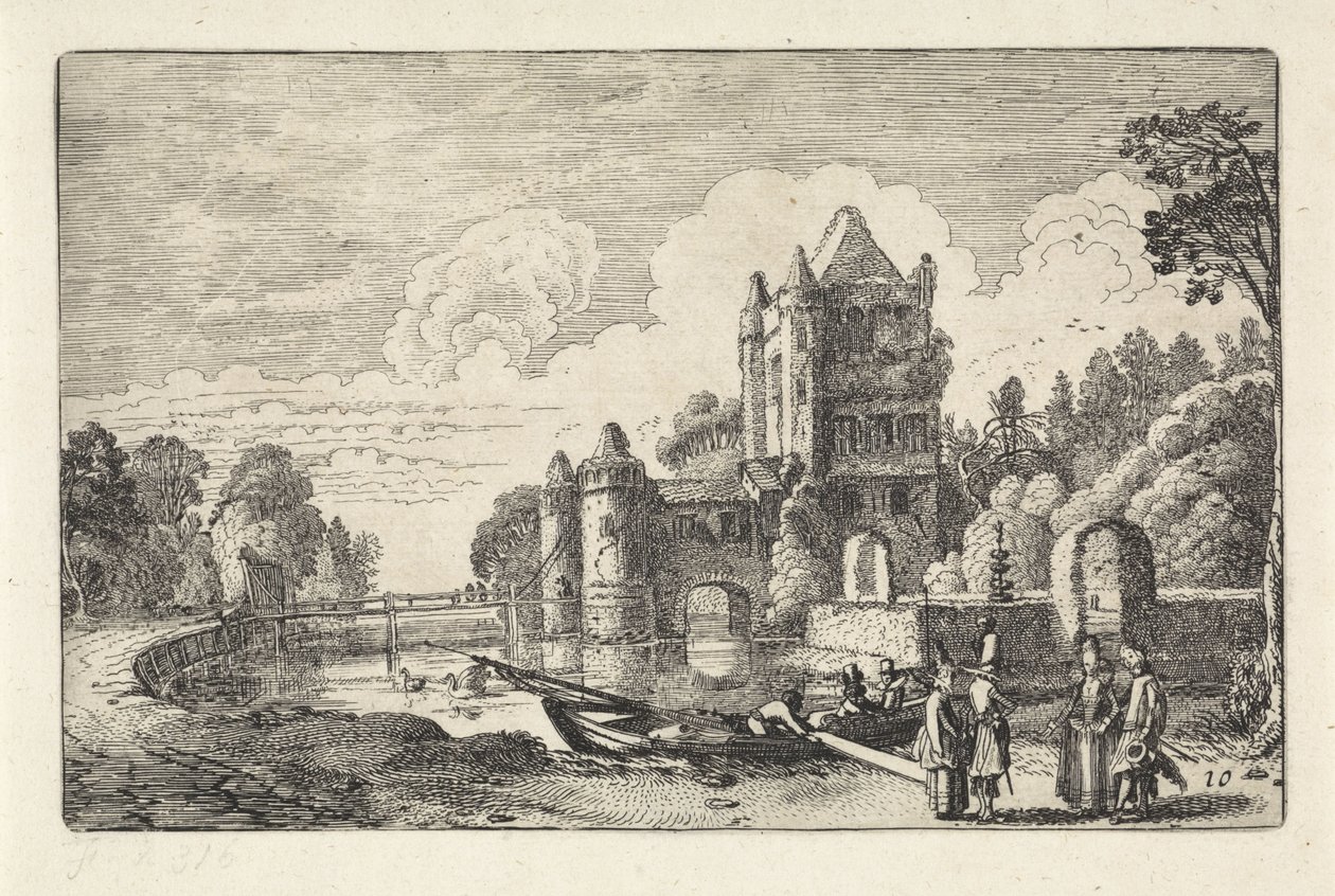 Landschap met de Amsterdamse Poort te Haarlem door Jan van de Velde (II)