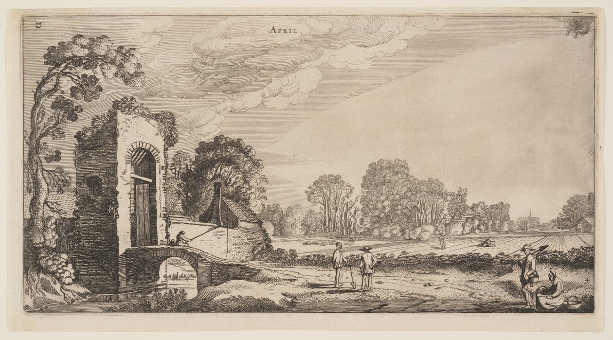April, uit De twaalf maanden van het jaar door Jan van de Velde II