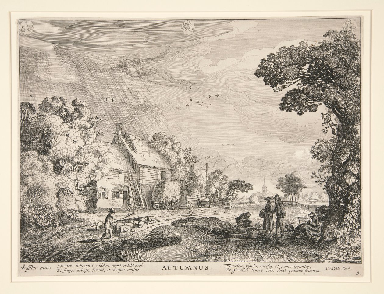 Herfst, uit een serie van de vier seizoenen door Jan van de Velde II