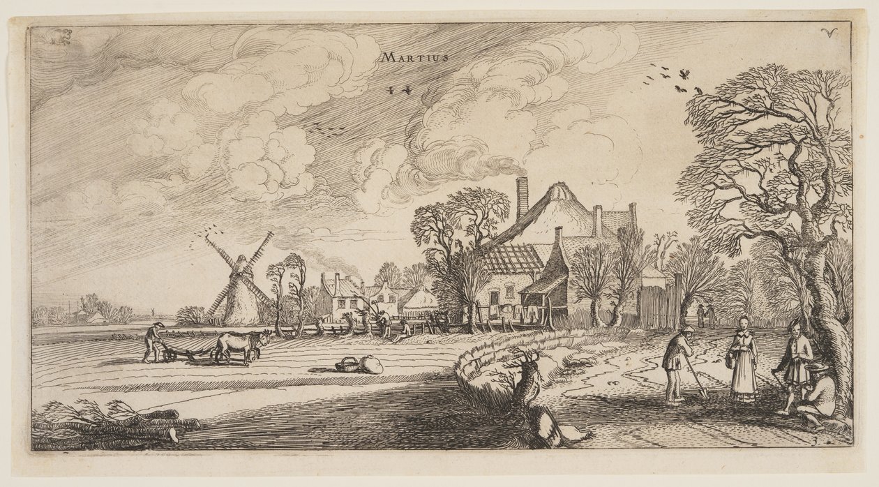 Maart, uit De twaalf maanden van het jaar door Jan van de Velde II