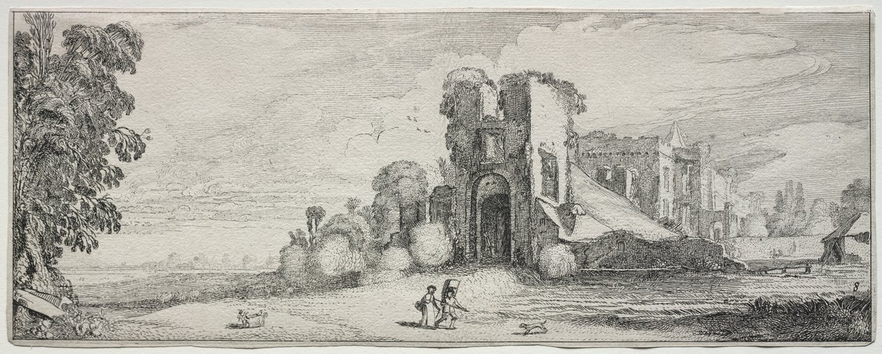 Enkele Aangename Landschappen en Ruïnes van Oude Monumenten: Kasteel Brederode door Jan van de Velde II