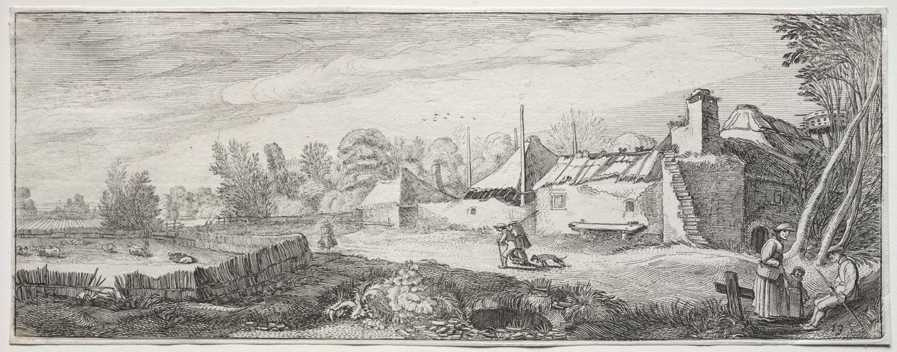 Enkele Aangename Landschappen en Ruïnes van Oude Monumenten: Vervallen Boerderij door Jan van de Velde II