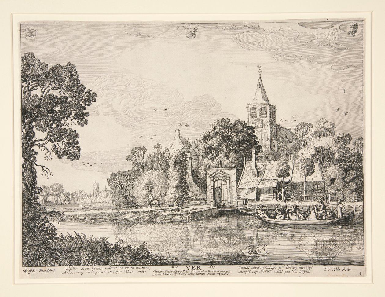 Lente, uit een serie van de vier seizoenen door Jan van de Velde II