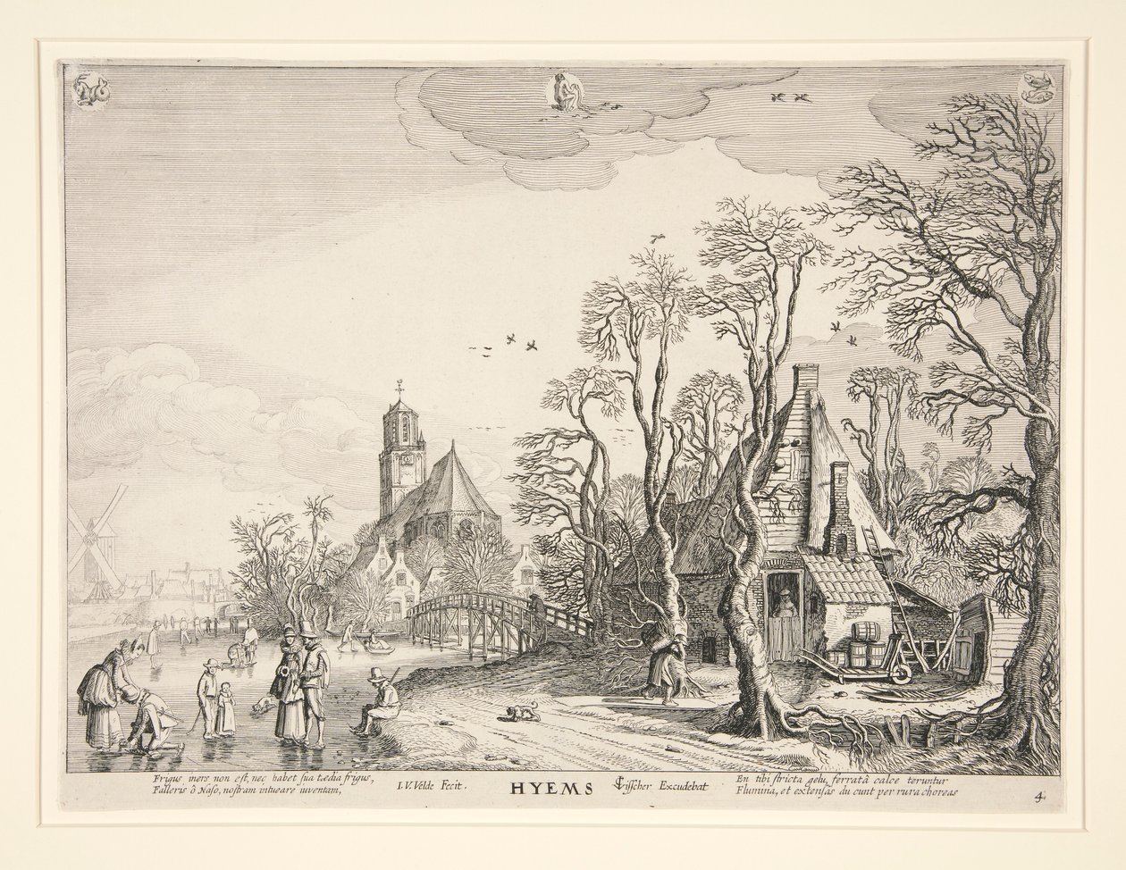 Winter, uit een serie van de vier seizoenen door Jan van de Velde II