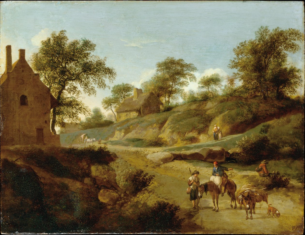 Op een landweg door Jan van der Heyden