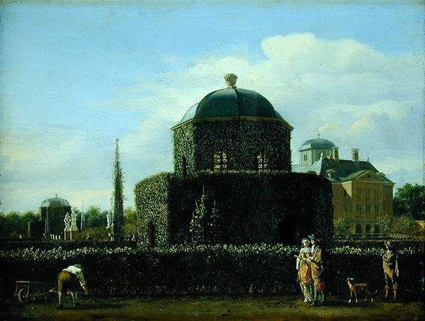 Het Paviljoen van het Boschhuis, de Residentie van de Bewaarder van de Stad Den Haag door Jan van der Heyden