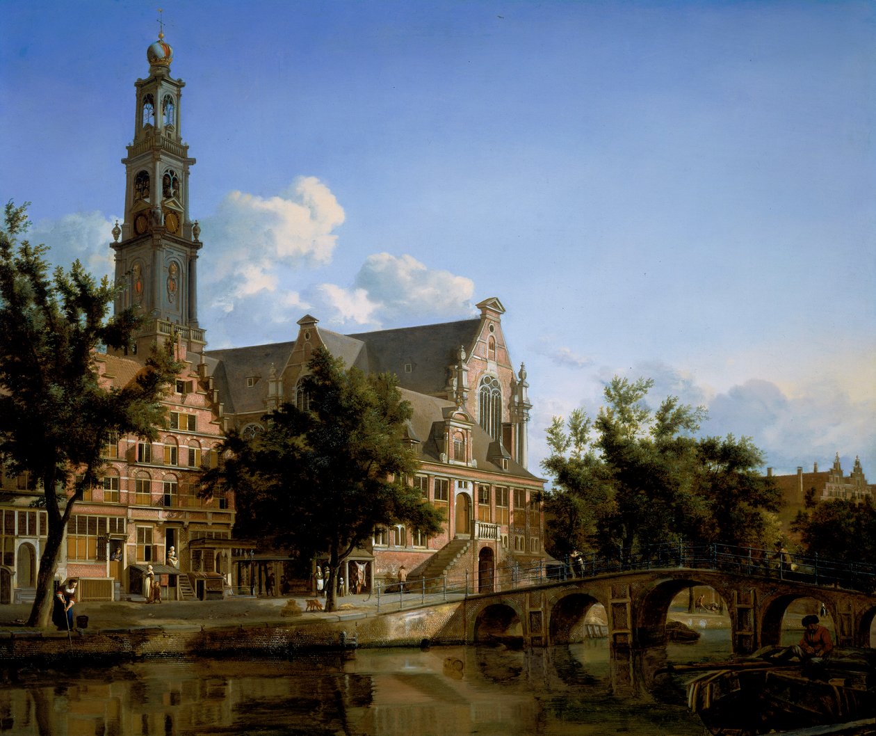 View of the Westerkerk, Amsterdam door Jan van der Heyden