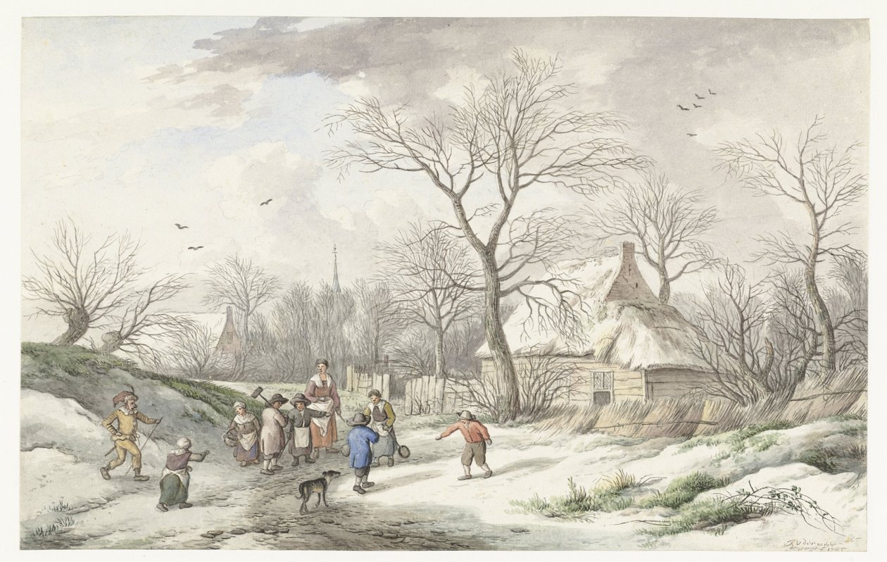 Winter: Verzamelen voor Vastenavond door Jan van der Meer (II)