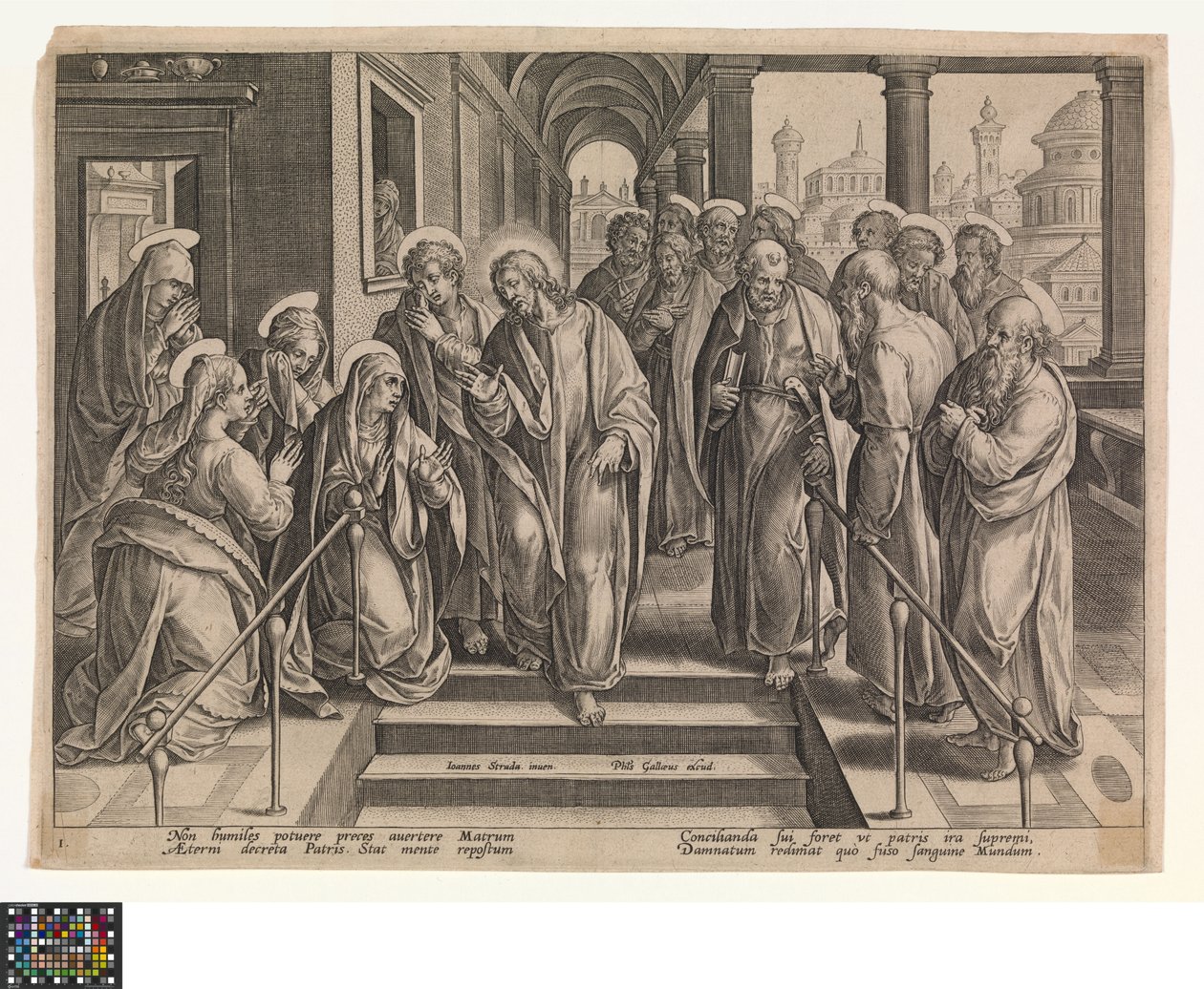 Christus kondigt zijn lijden aan door Jan van der Straet