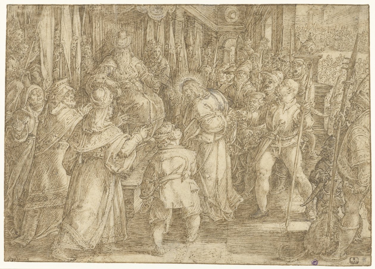 Christus voor Pilatus door Jan van der Straet