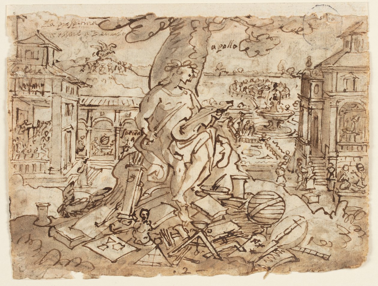 Apollo (Litterae) door Jan van der Straet, called Stradanus