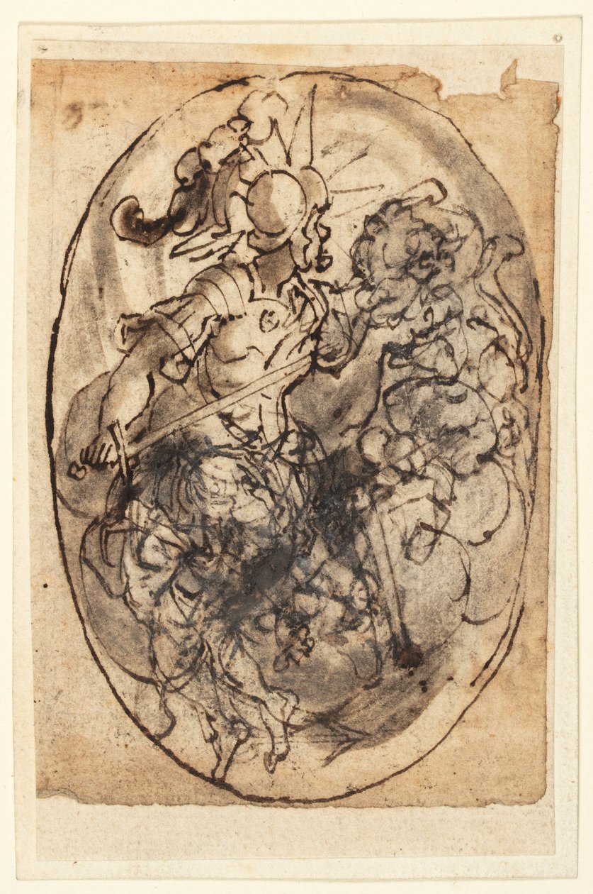 Ontwerp voor een Camee door Jan van der Straet, called Stradanus